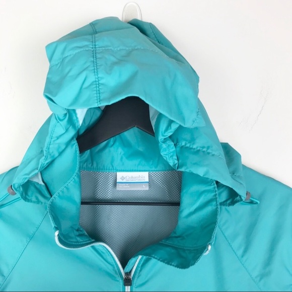 Columbia Switchback Rain Jacket Miami Green Large - Picture 5 of 9